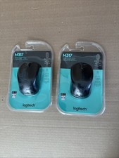 NEW (Lot of 2) 2X Logitech - M317 Wireless Optical Mouse - Wireless - Black picture