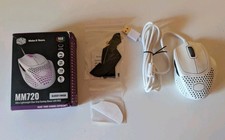 Cooler Master MM720 Gaming Mouse Glossy Finish White RGB Used Once picture