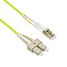 15 Pack of 5m LC/UPC-SC/UPC OM5 Multimode Duplex OFNR 2.0mm Green Fiber Optic Pa picture