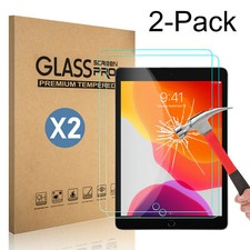 2-Pack Tempered Glass Screen Protector Cover For iPad 10.2 inch 2019 7th Gen HD  picture