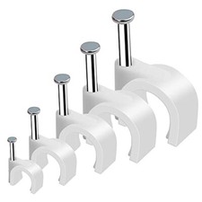 500-Pack Cable Clips with Steel Nail in Cable Clips White 4mm 5mm 6mm 8mm 10mm picture