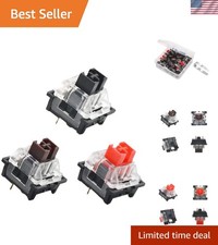 Versatile OUTEMU 30 PCS 3 Pin Mechanical Switches - Black/Red/Brown for Gamers picture