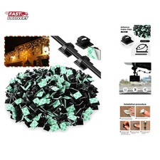 100 Pieces Adhesive Cable Wire Clips Strong Cord Clips Wire Holders Cable Cor... picture