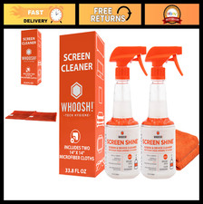 Streak-Free TV Screen Cleaner & Microfiber Cloth Set - Non-Toxic, Refillable, 16 picture