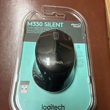 Logitech M330 Silent Plus Wireless Mouse Quiet Click 2.4GHz USB Optical Black picture