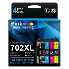 E Z Ink 702XL Ink Cartridges Combo Pack for Epson WF Printers 4 Pack picture
