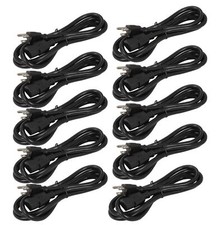 10 pack 6 ft Ballast Computer AC Power Cable 16 AWG 125V Cord PSU Supply 3 prong picture