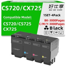 74C10K0  Toner Cartridge Compatible for Lexmark C720 CS725 CX725 (KCMY-4Pack) picture