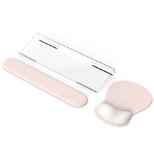 iCasso Keyboard Wrist Rest,Beige Ergonomic Mouse Pad with average size, Beige picture