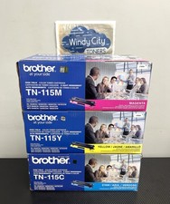 Brother TN-115M Magenta TN-115Y Yellow TN-115C Cyan Toner Set MYC OEM NEW picture