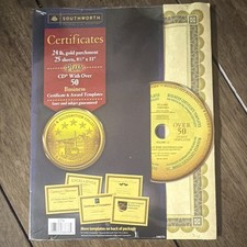 Southworth Certificates Awards & Recognition Gold Parchment 24lb 8.5x11 25ct CT4 picture