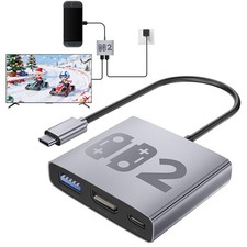 Juylay Aluminum Alloy Switch 2 Dock, 3-in-1 Portable Docking Station picture