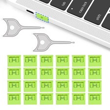 PoParttg USB-A Port Blockers with 2 Keys, 24-Pack Green picture