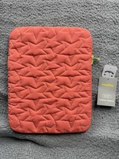 heyday Tablet Sleeve Case Quilted Star Pattern Orange Padded Zip New With Tags picture