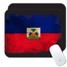 Gift Mousepad : Haiti Distressed Flag Vintage Haitian Expat Country picture