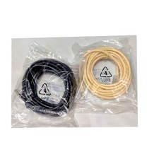 Belkin (Qty 2) Cat5e 15Ft Patch Cord RJ45 Network Cables Black & Yellow A3L79... picture