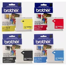 Genuine Brother LC51 Black Color 4PK Ink Cartridges Set picture
