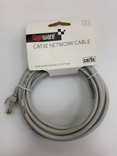 Gigaware 3-Foot RJ45 Cat 5e Cat5e Network Cable 7Ft Gray - LOT OF 3 Gold-Plated picture