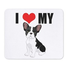 CafePress I Love My French Bulldog Mousepad  (150645473) picture