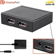 1x2 1 In 2 Out DisplayPort 1.2a Splitter Video 4K 60Hz 21.6Gbps 3D MST HBR2 GTC picture