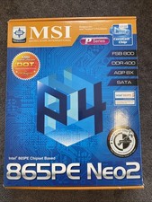 Msi 865pe Neo2 Vintage Motherboard Intel 865PE Chipset Based DDR 400 Never Used picture