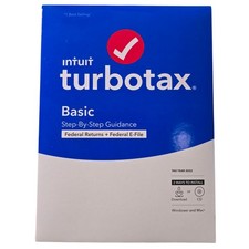 2022 TurboTax Basic• PC Or Mac CD or Download • Federal Returns + Federal E-File picture