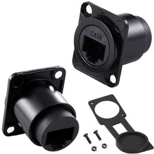 PENGLIN 2PCS RJ45 Panel Mount Coupler, D-Type RJ45 Female Connector picture