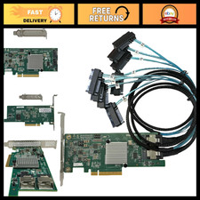 SAS2308 PCIe X8 Controller Card IT Mode + 2 x 8087-8482 Cables - High Performanc picture