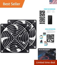 High-Performance 2-Pack 120mm DC 12V Cooling Fans - Ultra Quiet & Efficient picture