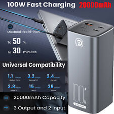 20000mAh Portable Charger 100W Laptop Power Bank PD3.0 Fast Charging Battery NEW picture