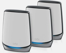 Netgear Orbi AX6000 Mesh WiFi6 System RBR840 + RBS840 3‑Pack TRI-Band - 8000sqft picture