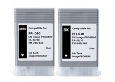 PFI-030 MBK & Black Pack of 2  Ink Tank PFI030 Fit Canon  TA-20 TA-30 TM-240/340 picture