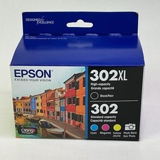 EPSON 302XL Black And 302 Color Ink Cartridge Combo Pack EXP 2026 picture