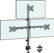 MOUNTUP Triple Monitor Stand, Height Adjustable Monitor Desk Mount Fit picture