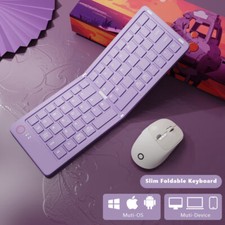 Foldable Wireless Bluetooth Keyboard for Win/Mac/iOS/Android Tablet Long Battery picture