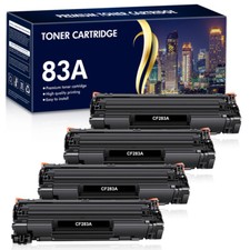 4PK Black CF283A 83A Toner Compatible For HP LaserJet Pro M225dw M127fw Printer picture