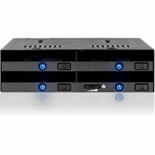 Icy Dock FlexiDOCK MB014SP-B R1 Drive Enclosure for 5.25  SATA/600, 12Gb/s SAS - picture