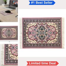 Computer Mouse Pad Oriental Rug Design 10x7 Inch Rubber Base Velvet Top Office picture