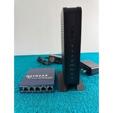 NETGEAR N600 WiFi DOCSIS 3.0 Modem Router with 5 Port Ethernet Switch Bundle picture