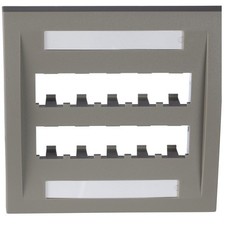 Panduit CFPE10IG-2GY Mini-com Faceplate Double Gang 10-Port International Gray picture