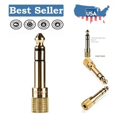 24K Gold Plated TRS Audio Adapter 6.35mm Male to 3.5mm Female -  Sound picture