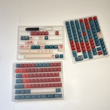 JSJT Cherry Profile Keycaps Red/Blue/White for Mechanical Keyboard Gamecore picture