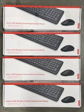 Lot of 4 Lenovo 300 Wireless Keyboard and Mouse Combo Set – New picture