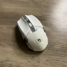 Mamba Wireless Mouse Gaming Computer White Silver Corded USB 5V DC Charging picture