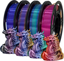 Silk PLA Plus 3D Printer Filament Bundle Shiny Tricolor 1.75mm Multi Color Pack picture