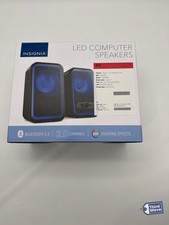 Insignia 2.0 Bluetooth Computer Speakers RGB Lighting 6.8W Black NS-CSB2B6 picture
