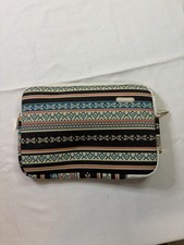 Kayond Laptop Sleeve Unisex 14 In Boho Aztec Canvas Padded Double Zipper Case picture