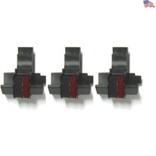 High-Quality Black/Red Ink Rollers - Replacement for Sharp EL Models, 3 Count picture