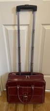 Franklin Covey Rolling Red Business Briefcase Laptop Carry-on Travel Bag Case picture
