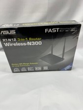 ASUS RT-N12 Wireless 3-in-1 Router/AP/Range Extender N300 *New-Box Damage picture
